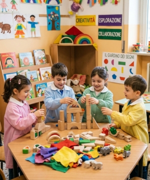 Bambini in una scuola dell'infanzia